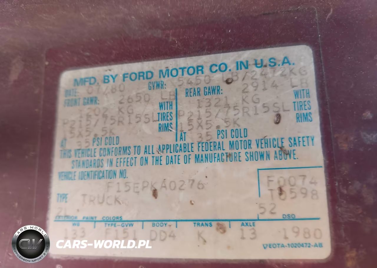 1980 Ford F150 VIN:F15EPKA0276 - 9