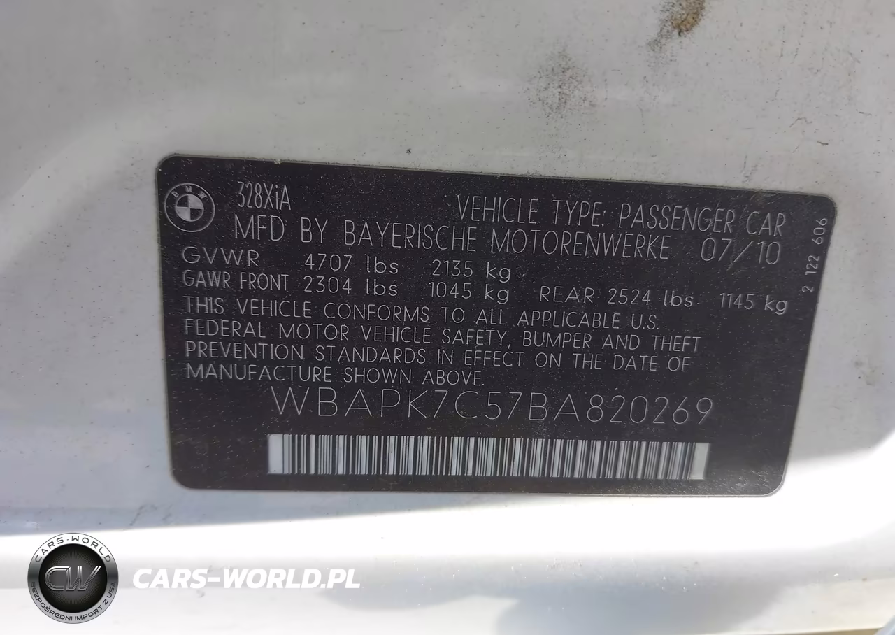 2011 BMW 328I xDrive VIN:WBAPK7C57BA820269 - 9