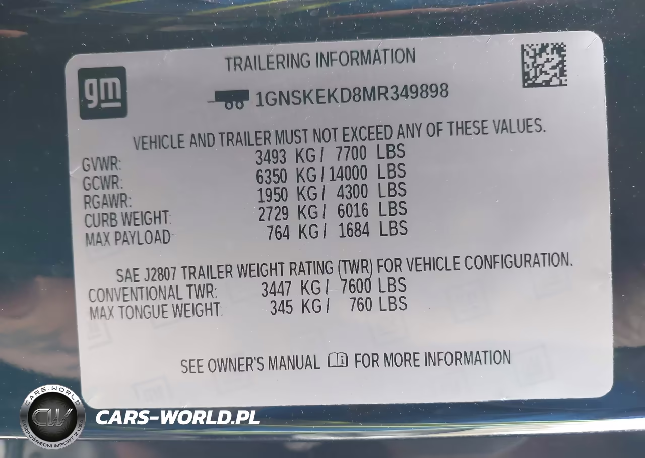 2021 Chevrolet Suburban 4Wd Rst VIN:1GNSKEKD8MR349898 - 9