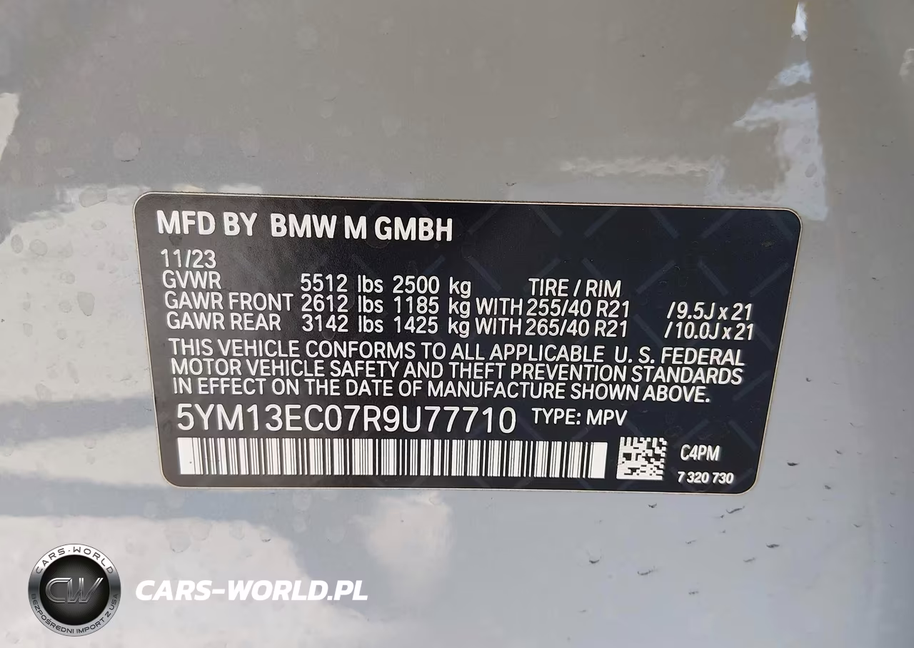 2024 BMW X3 M VIN:5YM13EC07R9U77710 - 9