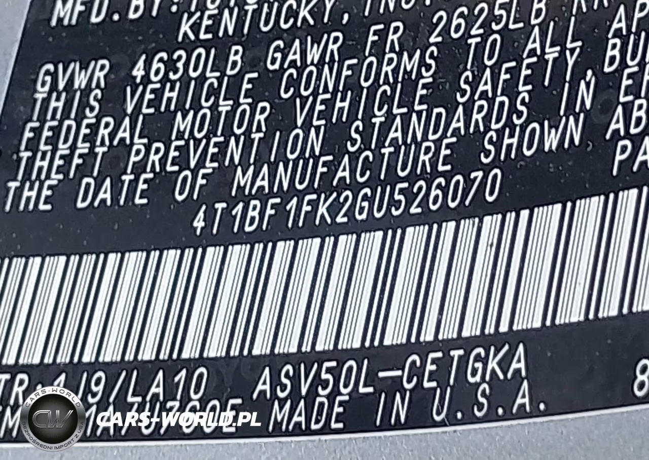 2016 Toyota Camry Xle VIN:4T1BF1FK2GU526070 - 9