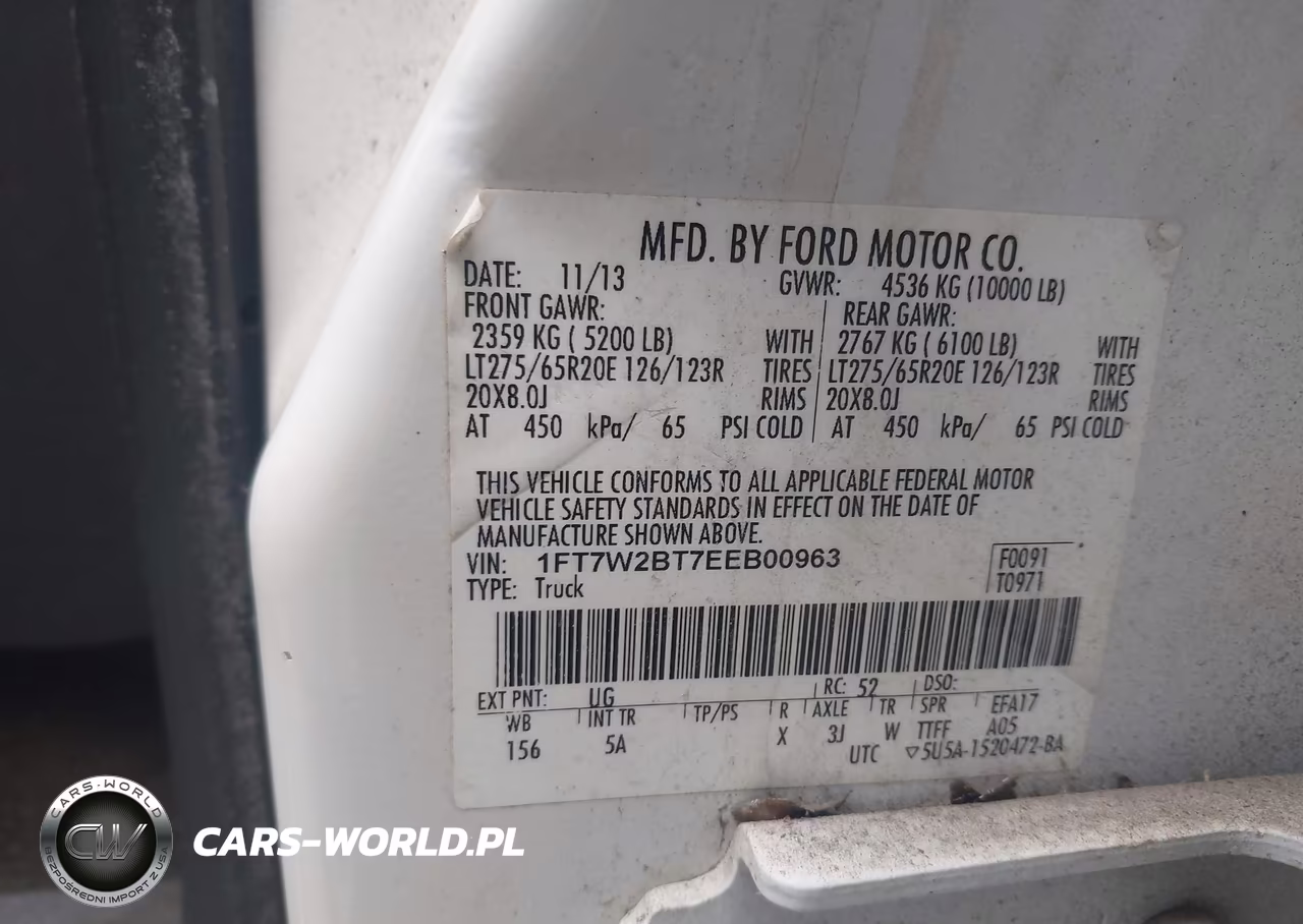 2014 Ford F-250 Lariat VIN:1FT7W2BT7EEB00963 - 9