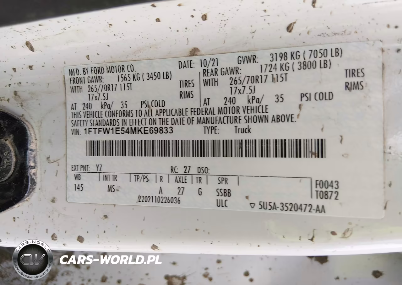 2021 Ford F-150 Xlt VIN:1FTFW1E54MKE69833 - 9