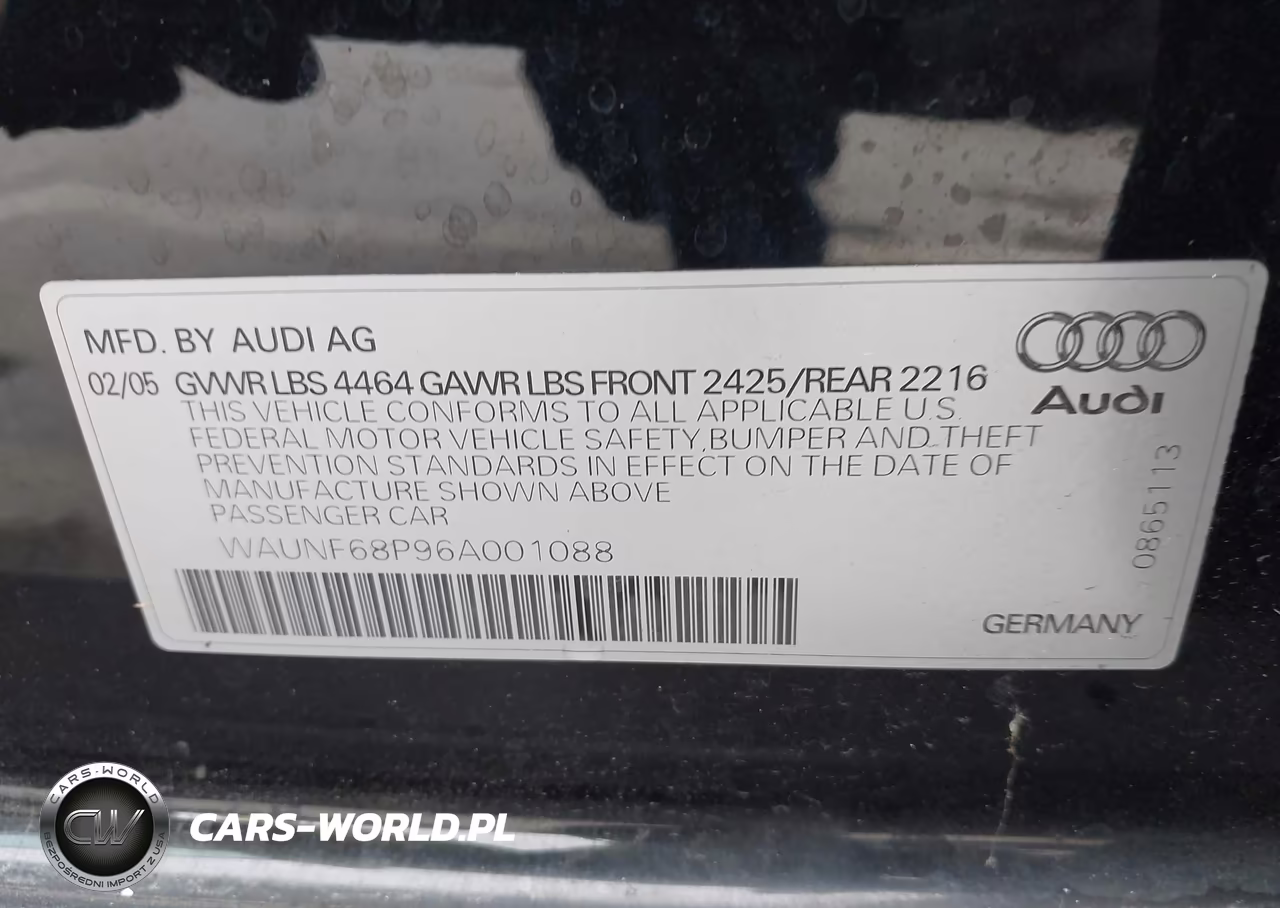 2006 Audi A3 2.0T VIN:WAUNF68P96A001088 - 9