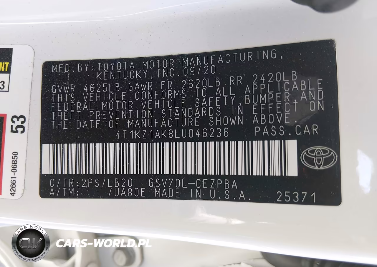2020 Toyota Camry Xse V6 VIN:4T1KZ1AK8LU046236 - 9