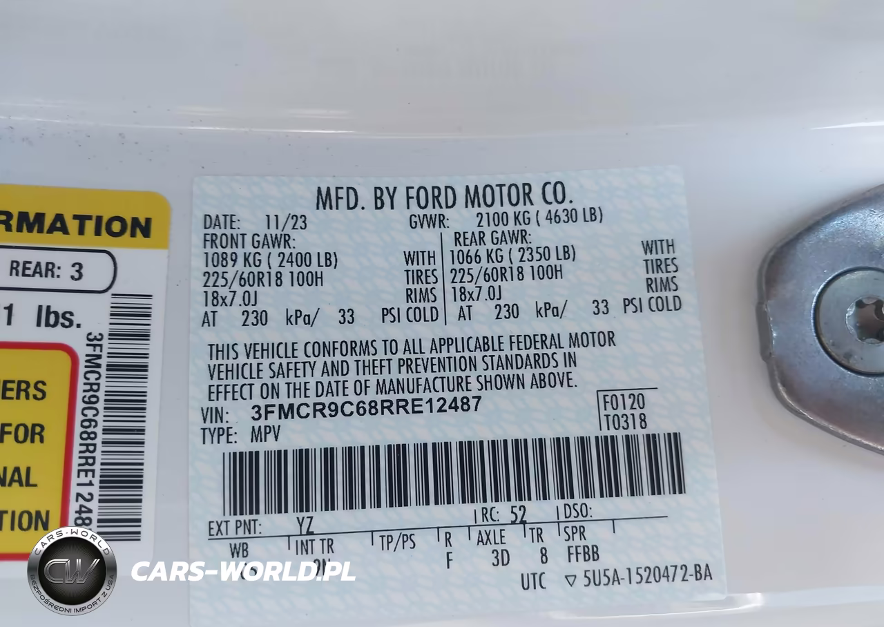 2024 Ford Bronco Sport Outer Banks VIN:3FMCR9C68RRE12487 - 9