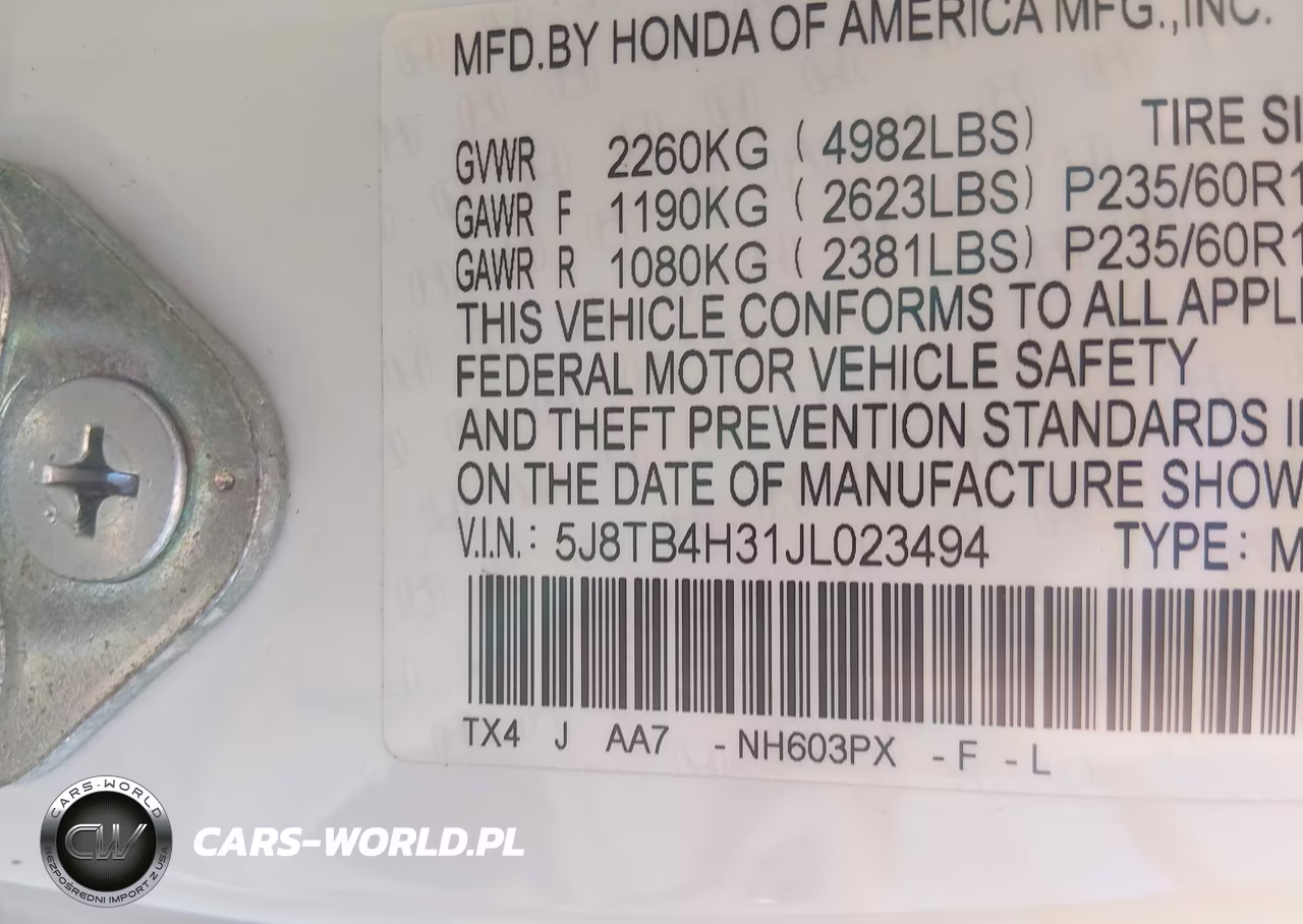 2018 Acura Rdx Acurawatch Plus Package VIN:5J8TB4H31JL023494 - 9
