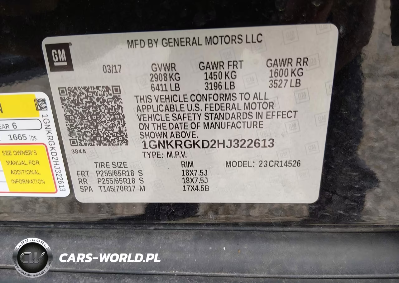 2017 Chevrolet Traverse 1Lt VIN:1GNKRGKD2HJ322613 - 9