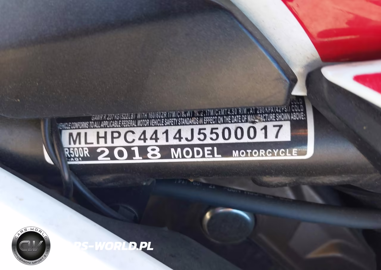 2018 Honda Cbr500 R VIN:MLHPC4414J5500017 - 10