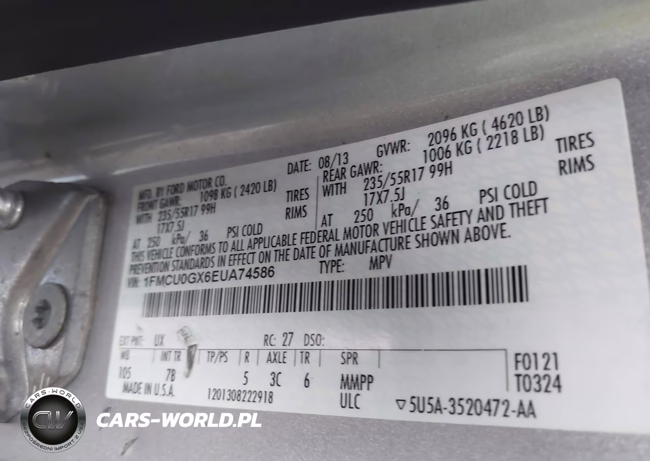 2014 Ford Escape Se VIN:1FMCU0GX6EUA74586 - 9