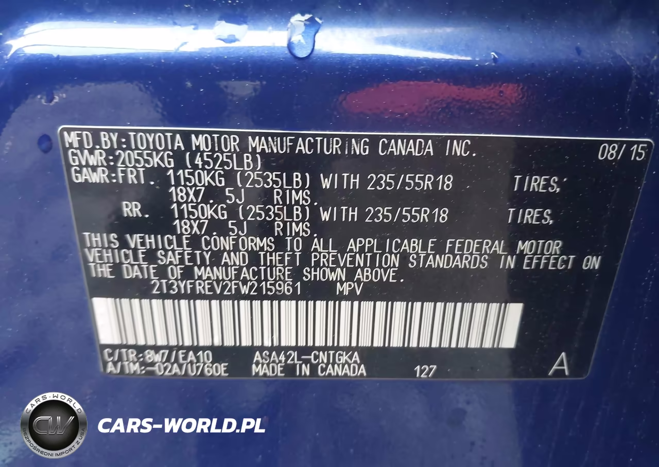 2015 Toyota Rav4 Limited VIN:2T3YFREV2FW215961 - 9