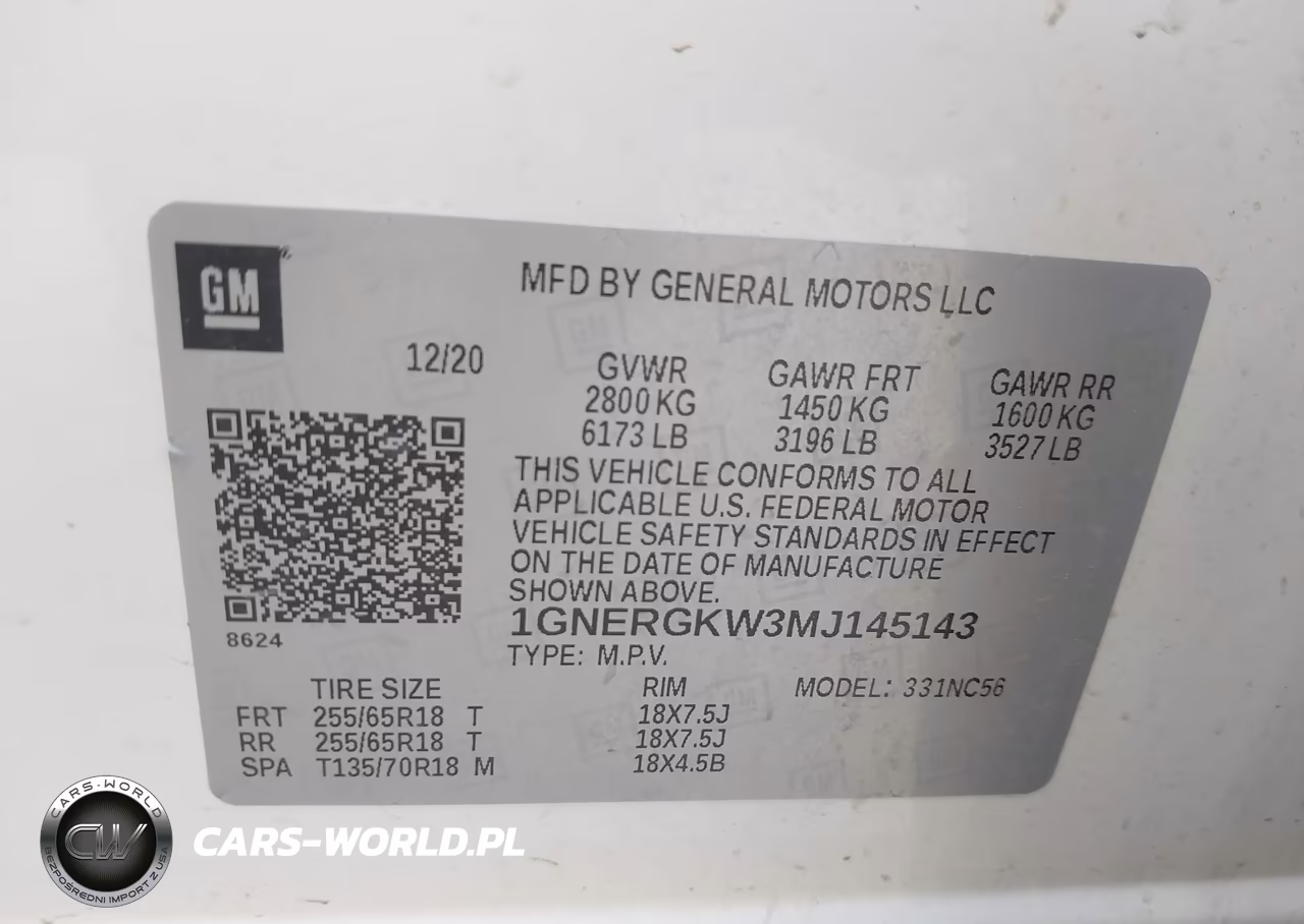 2021 Chevrolet Traverse Fwd Lt Cloth VIN:1GNERGKW3MJ145143 - 9