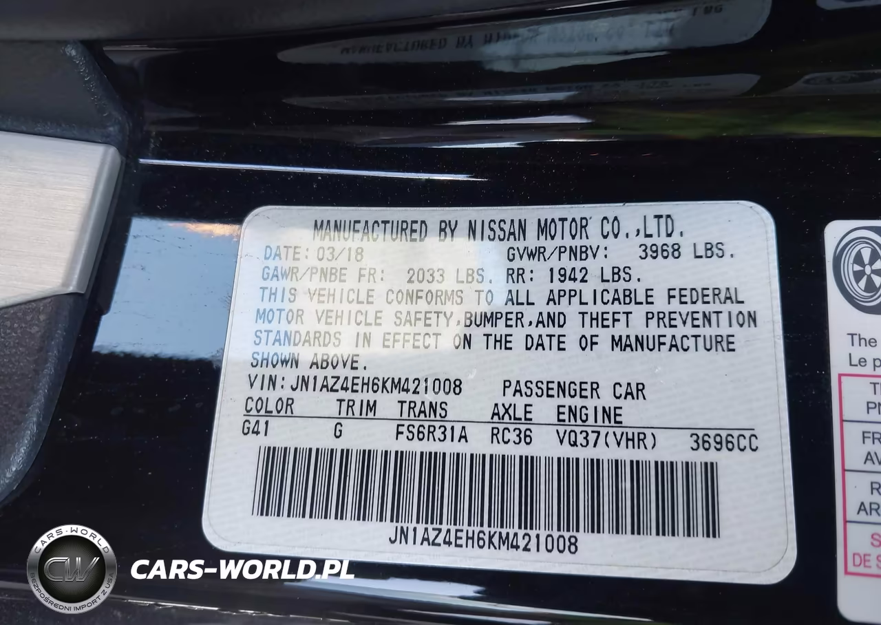 2019 Nissan 370Z VIN:JN1AZ4EH6KM421008 - 9