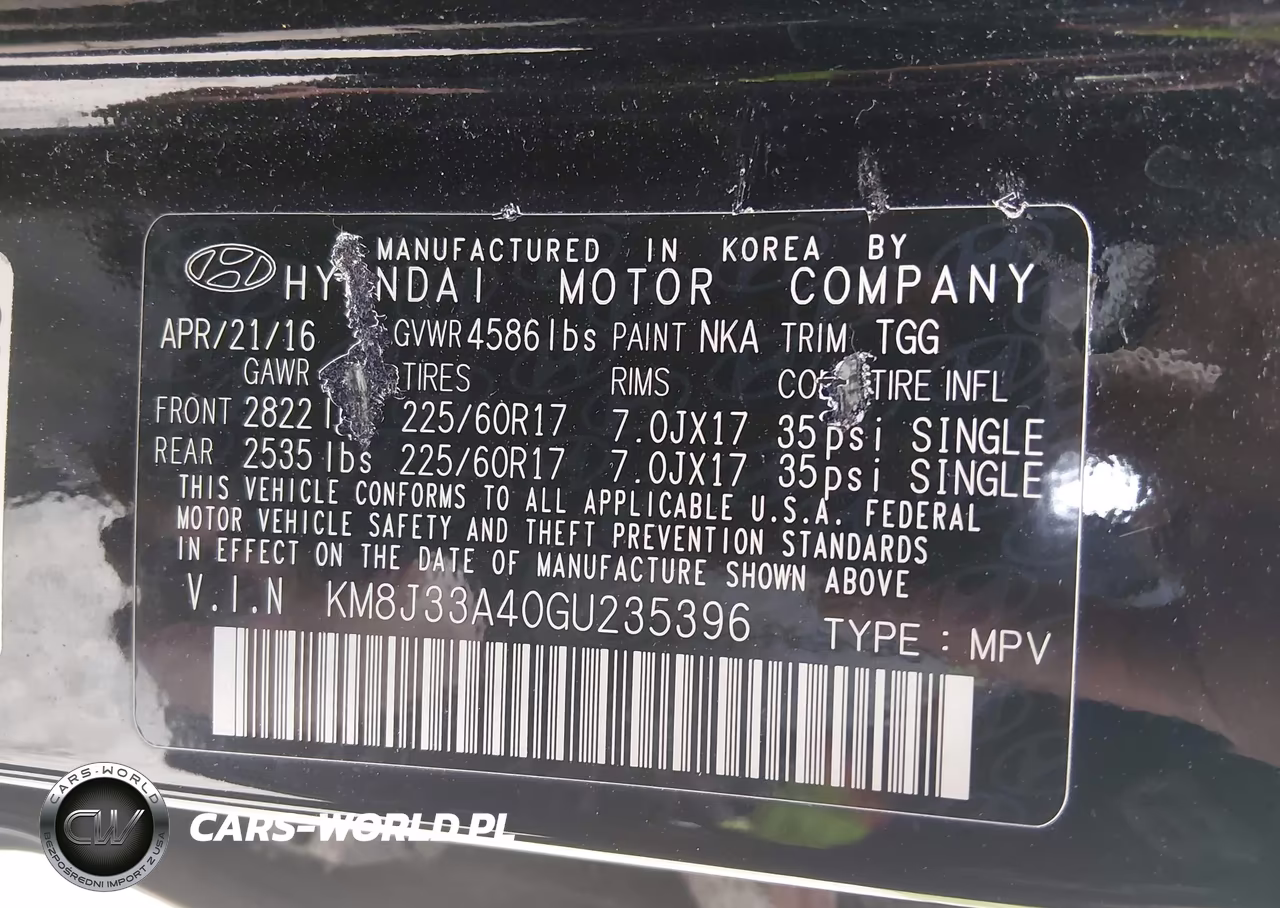2016 Hyundai Tucson Se VIN:KM8J33A40GU235396 - 9