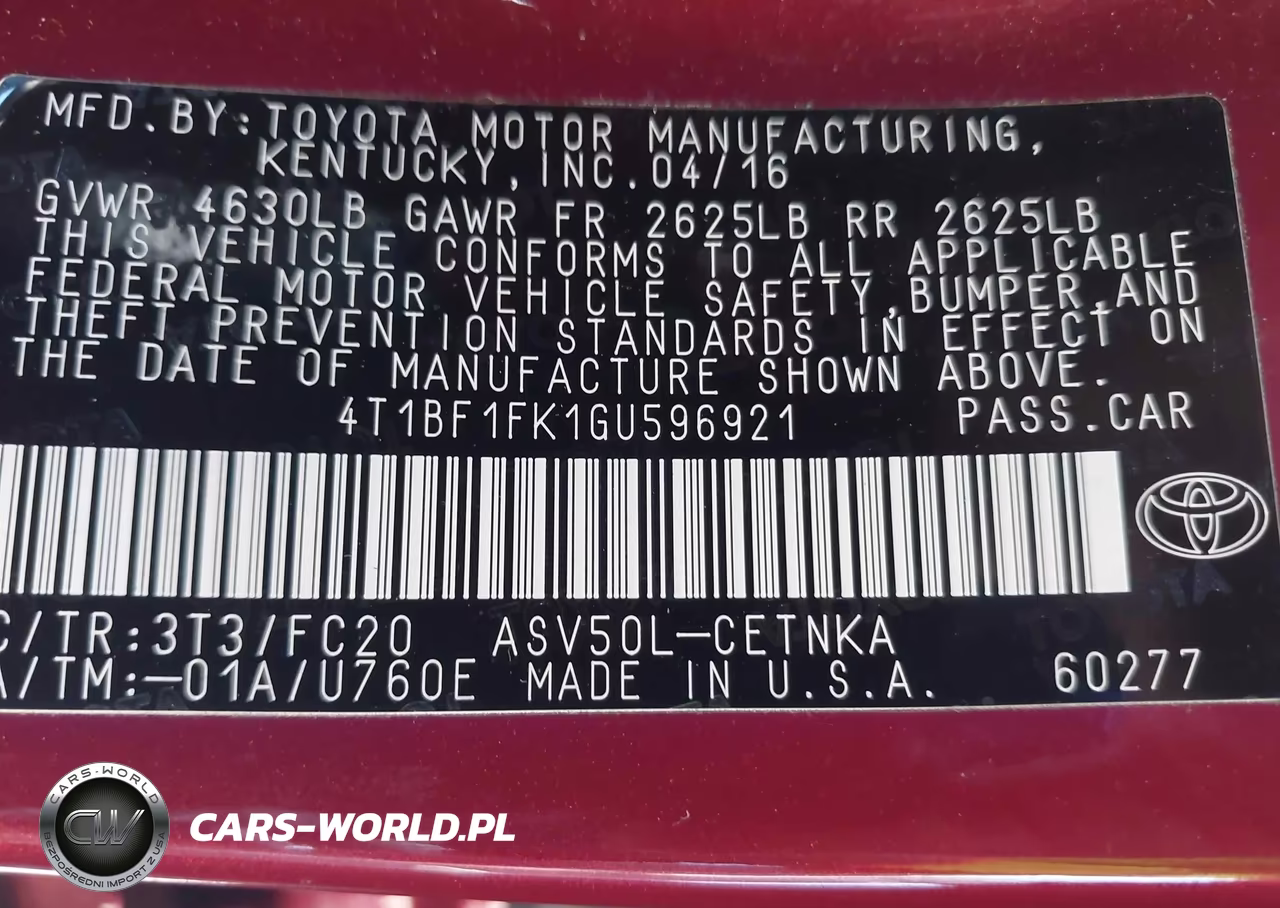 2016 Toyota Camry Le VIN:4T1BF1FK1GU596921 - 9