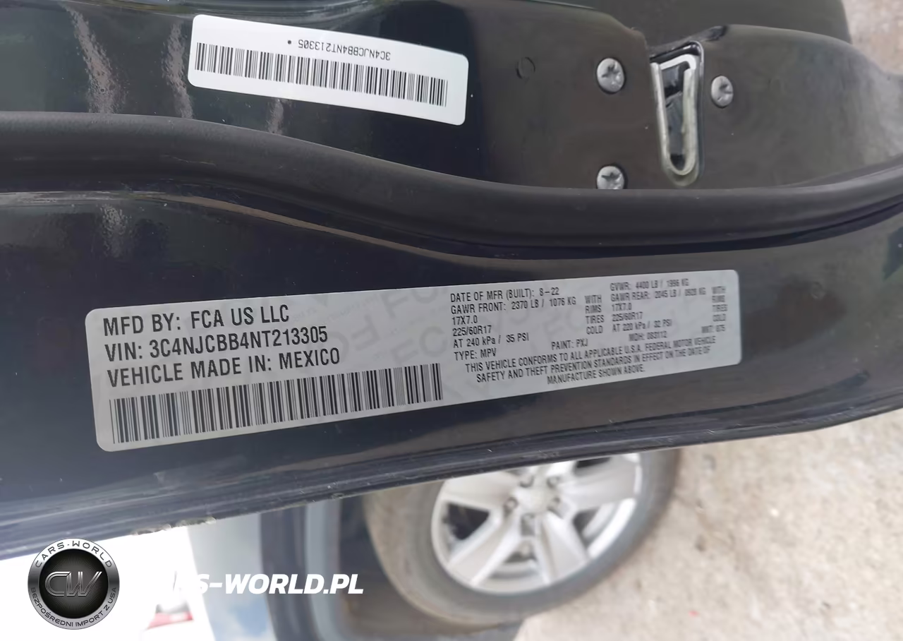 2022 Jeep Compass Latitude Fwd VIN:3C4NJCBB4NT213305 - 9