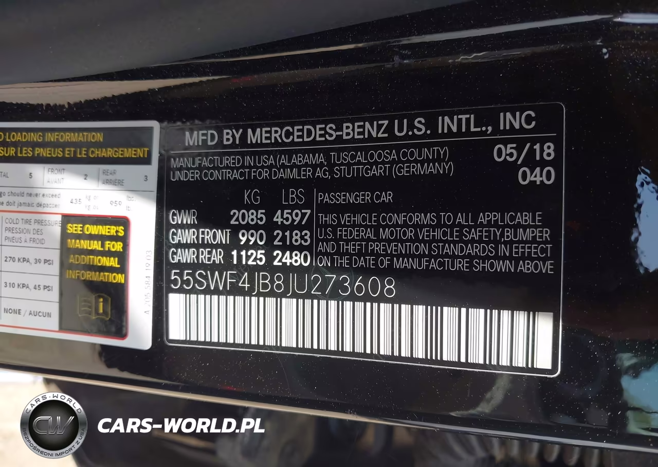 2018 Mercedes-Benz C 300 VIN:55SWF4JB8JU273608 - 9