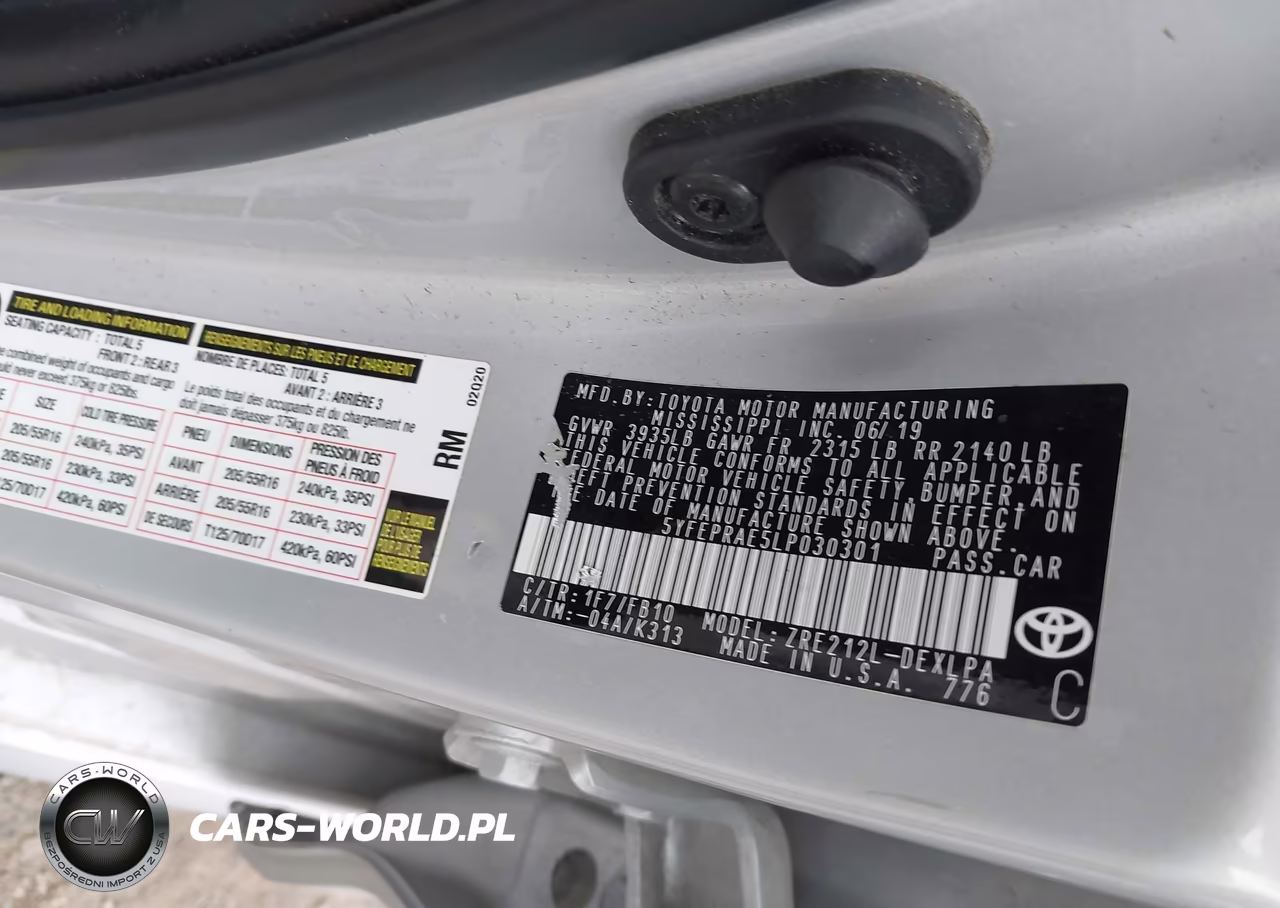 2020 Toyota Corolla Le VIN:5YFEPRAE5LP030301 - 9