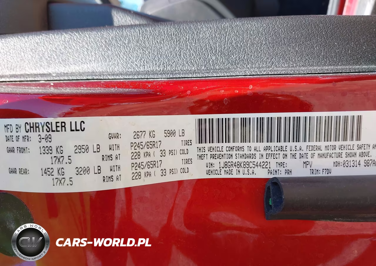 2009 Jeep Grand Cherokee Laredo VIN:1J8GR48K89C544221 - 9