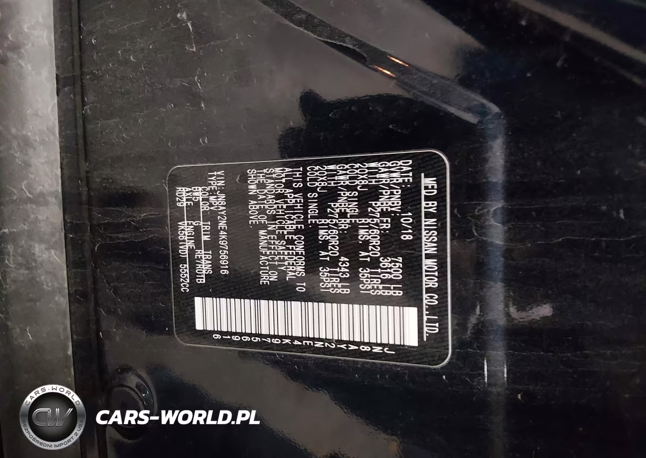 2019 Nissan Armada Platinum VIN:JN8AY2NE4K9756916 - 9