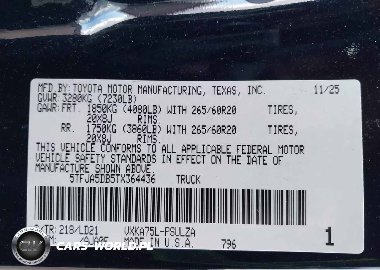 2026 Toyota Tundra Limited Crewmax 5.5' Bed VIN:5TFJA5DB5TX364436 - 9