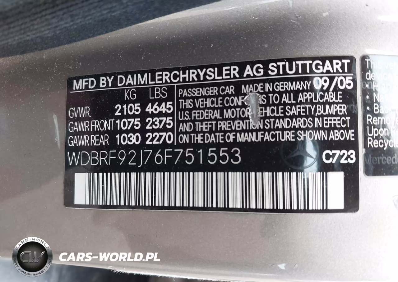 2006 Mercedes-Benz C 280 Luxury 4Matic VIN:WDBRF92J76F751553 - 9
