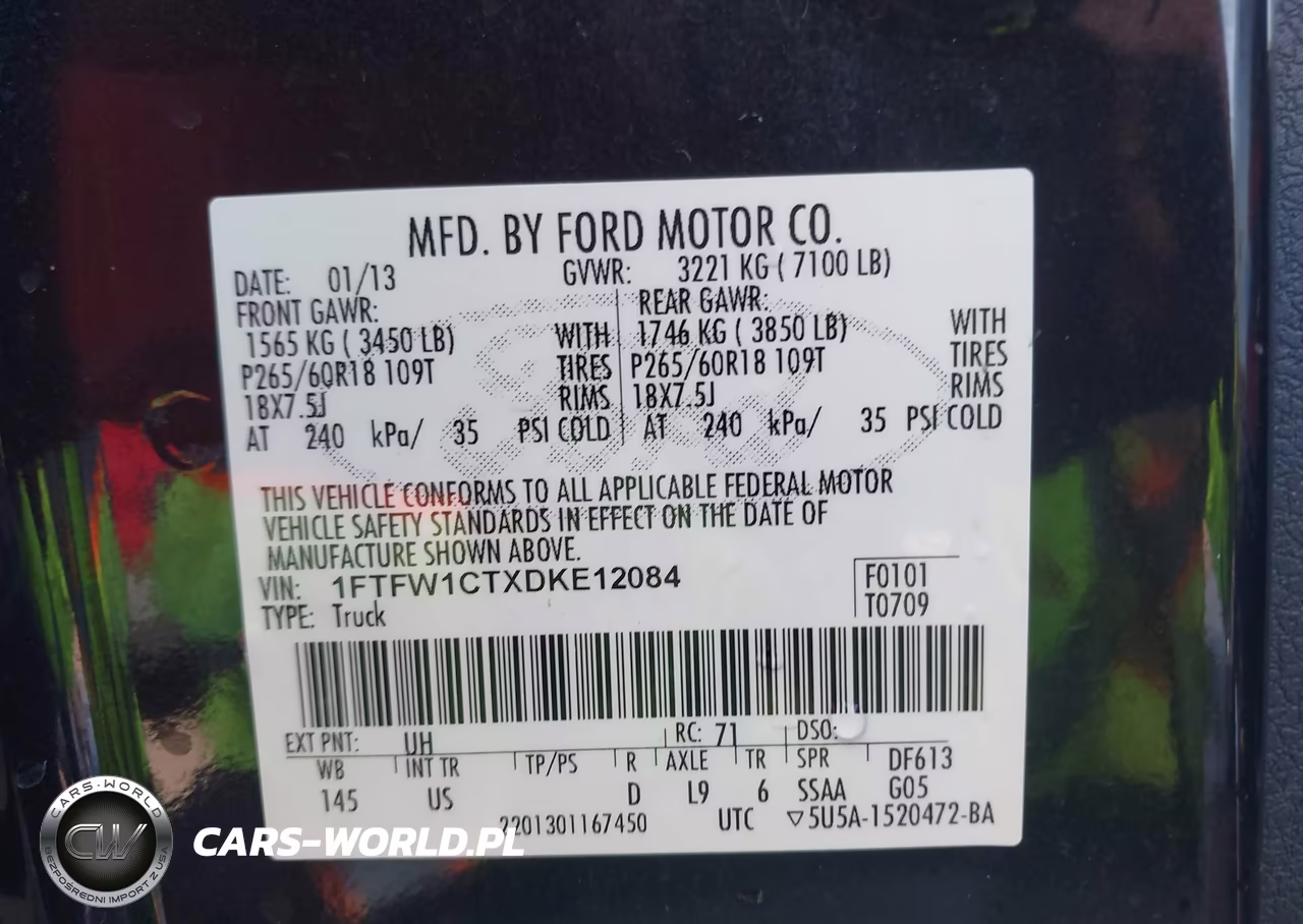 2013 Ford F-150 Xlt VIN:1FTFW1CTXDKE12084 - 9