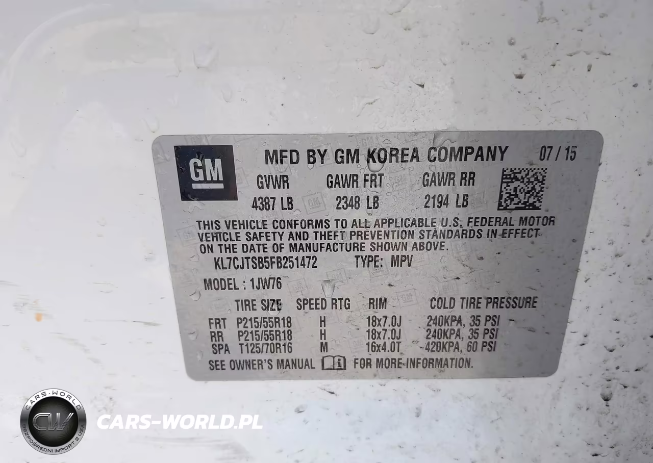 2015 Chevrolet Trax Ltz VIN:KL7CJTSB5FB251472 - 9