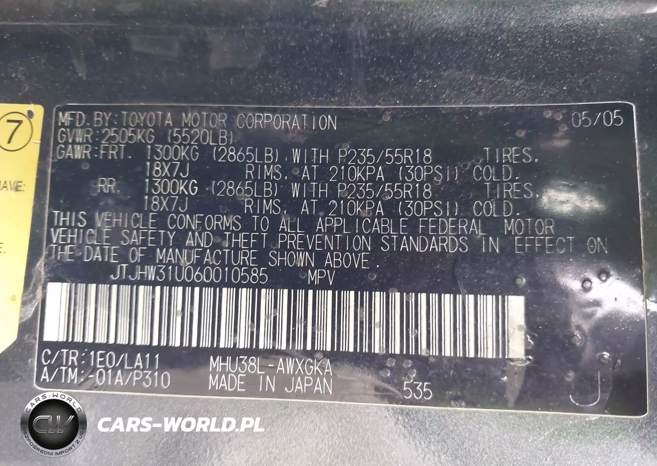 2006 Lexus Rx 400H VIN:JTJHW31U060010585 - 9