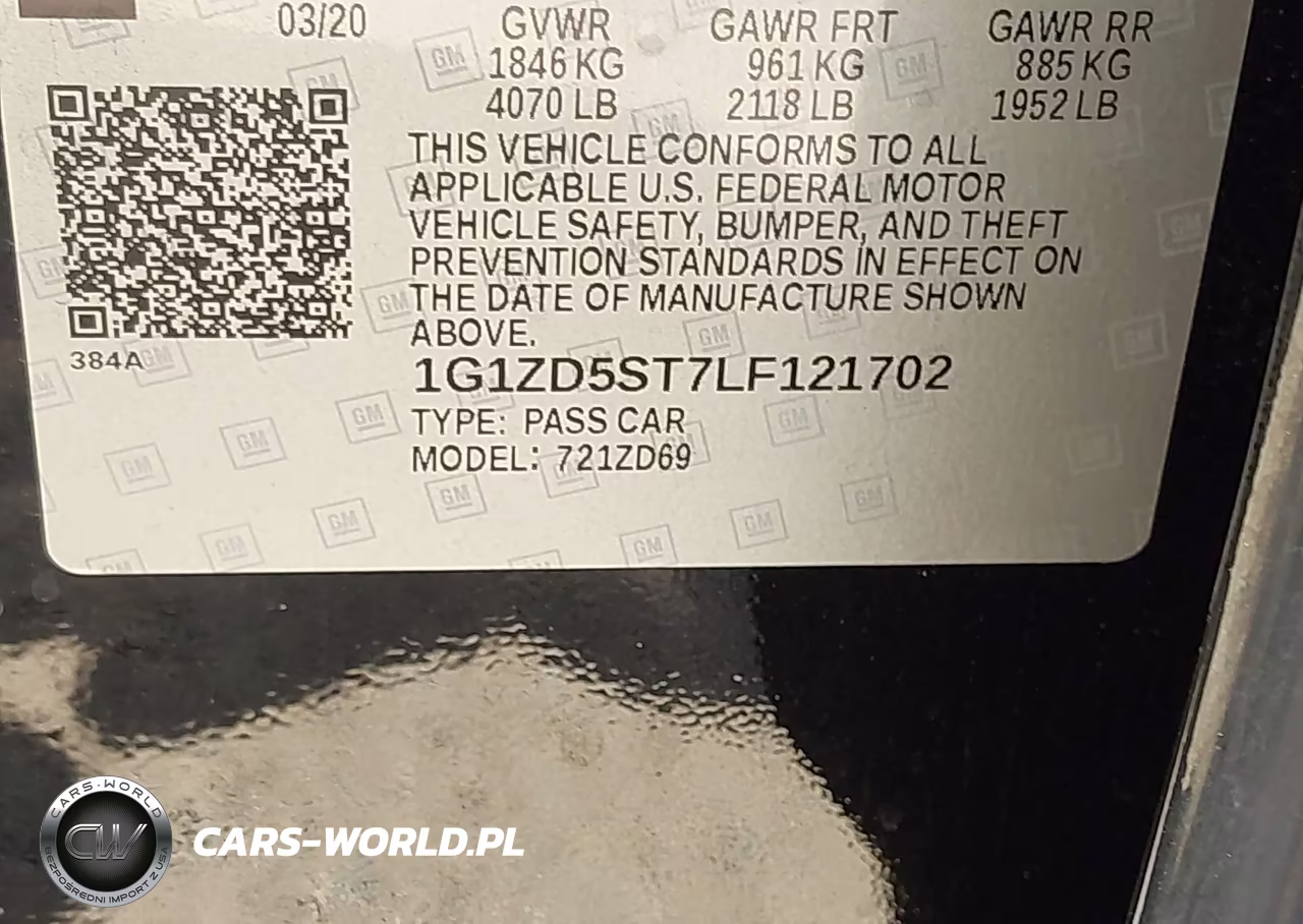 2020 Chevrolet Malibu Fwd Lt VIN:1G1ZD5ST7LF121702 - 9