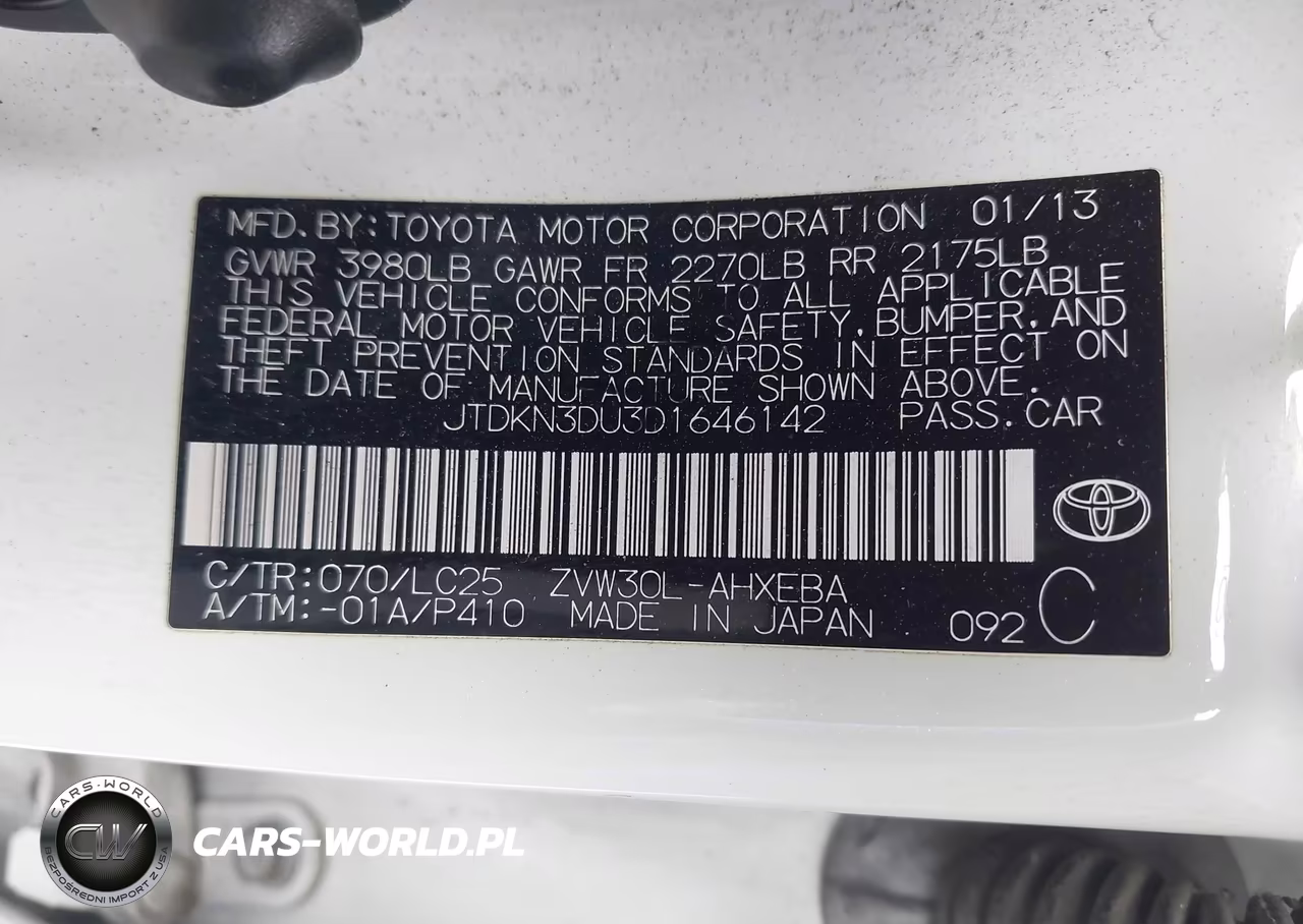 2013 Toyota Prius Three Se VIN:JTDKN3DU3D1646142 - 9