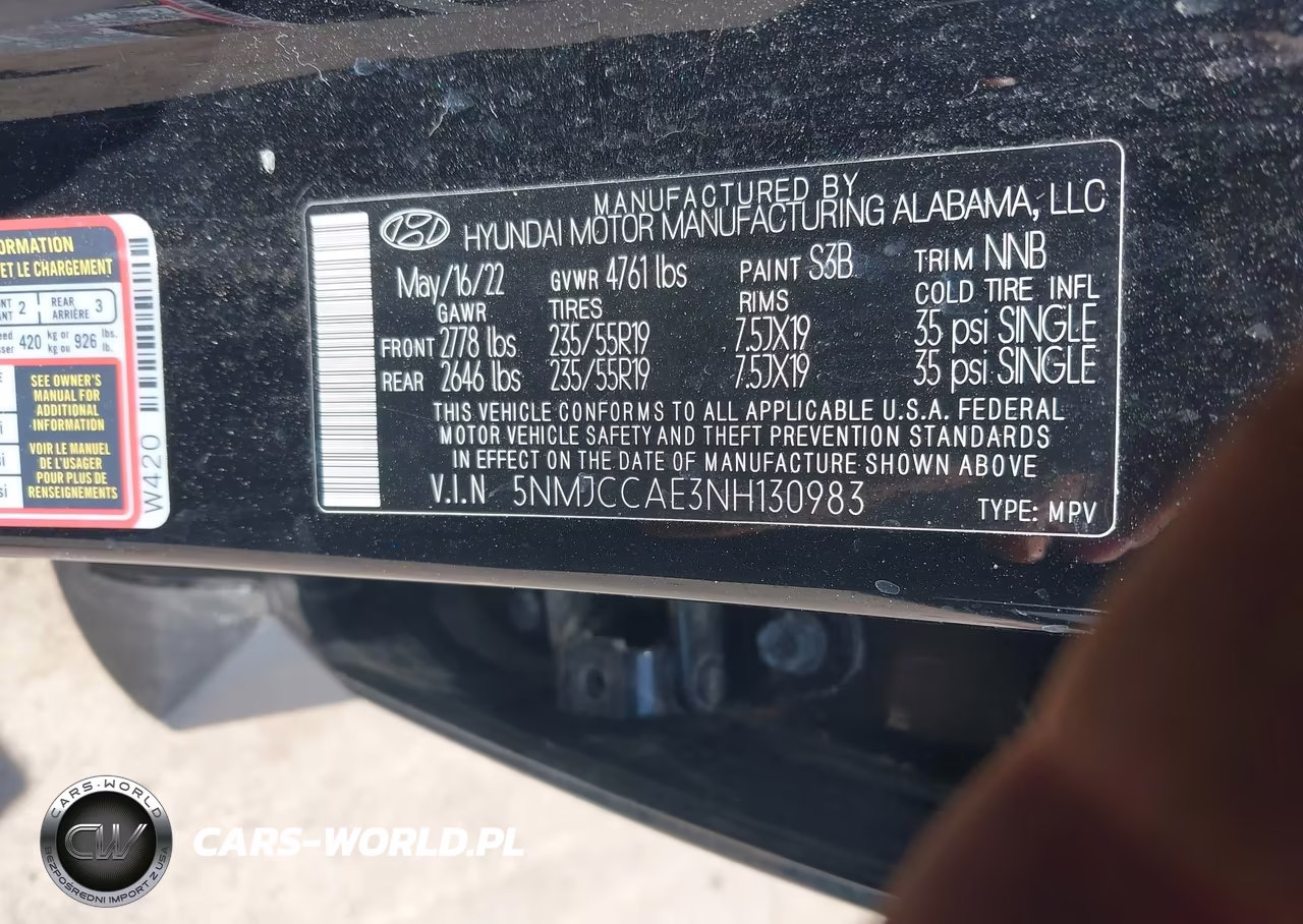 2022 Hyundai Tucson Sel VIN:5NMJCCAE3NH130983 - 9
