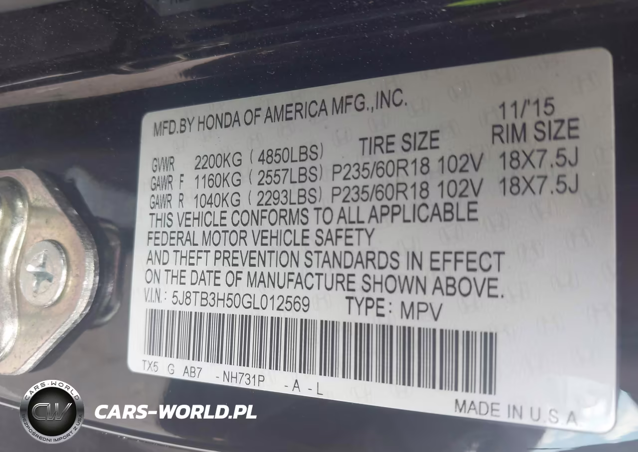 2016 Acura Rdx Technology Acurawatch Plus Packages-Technology Package VIN:5J8TB3H50GL012569 - 9