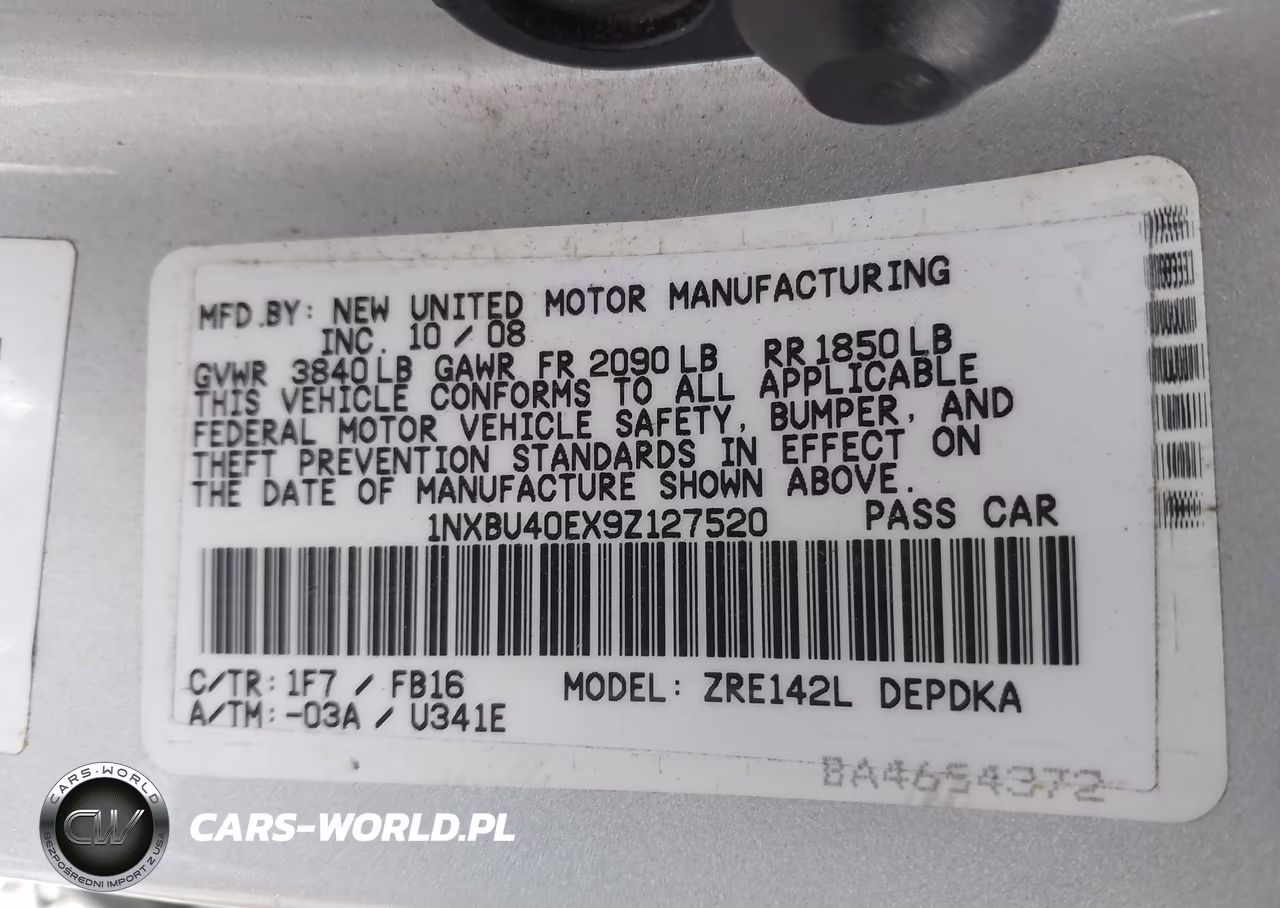 2009 Toyota Corolla Le VIN:1NXBU40EX9Z127520 - 9
