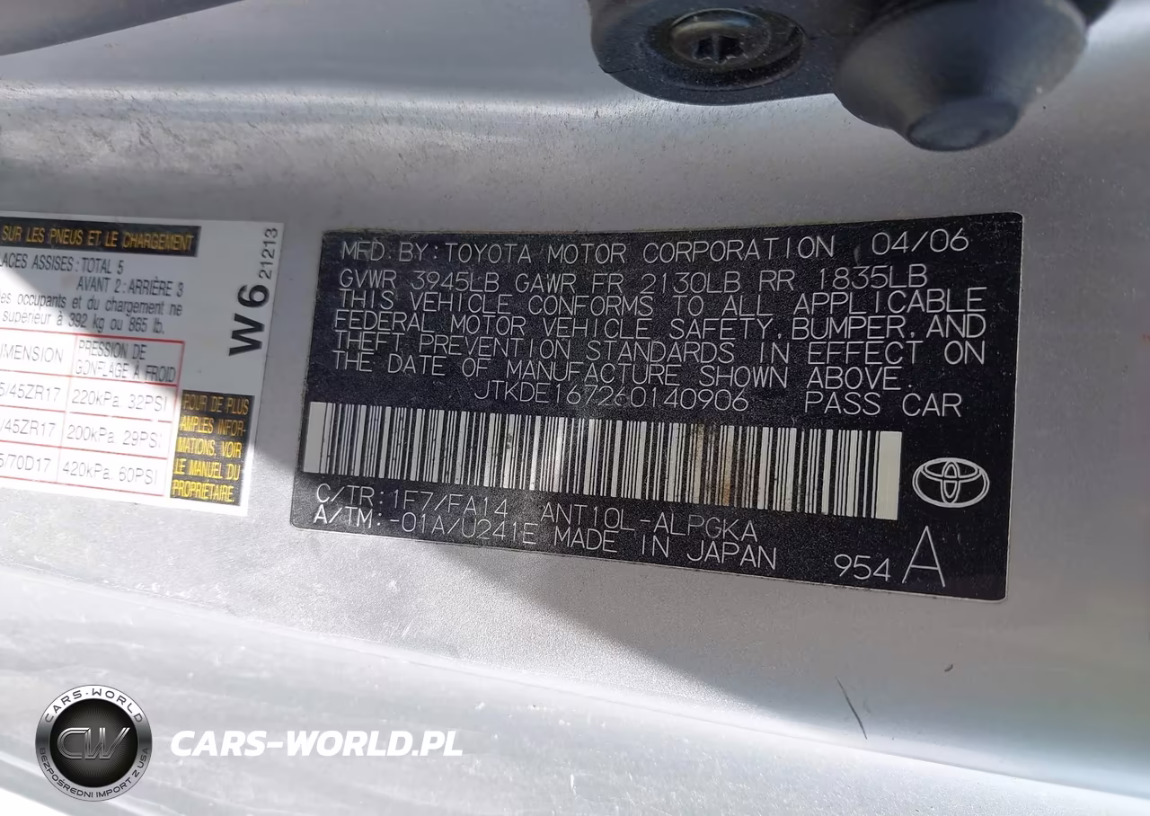 2006 Scion Tc VIN:JTKDE167260140906 - 9