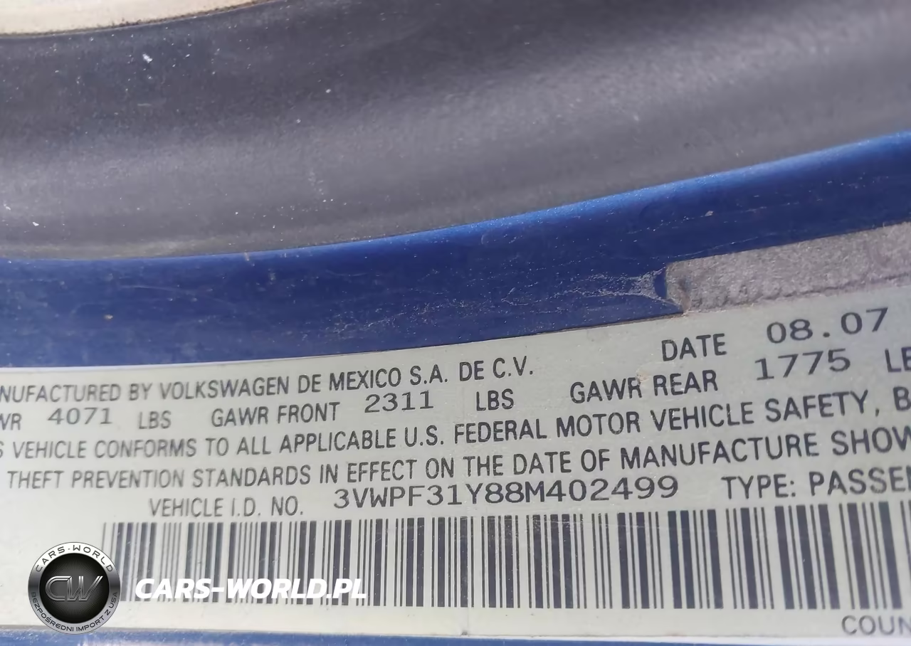 2008 Volkswagen New Beetle S VIN:3VWPF31Y88M402499 - 9