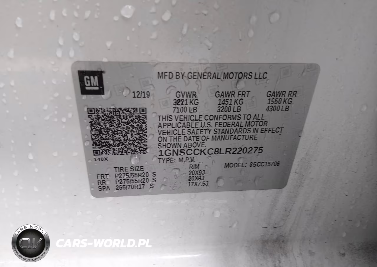 2020 Chevrolet Tahoe 2Wd Premier VIN:1GNSCCKC8LR220275 - 9