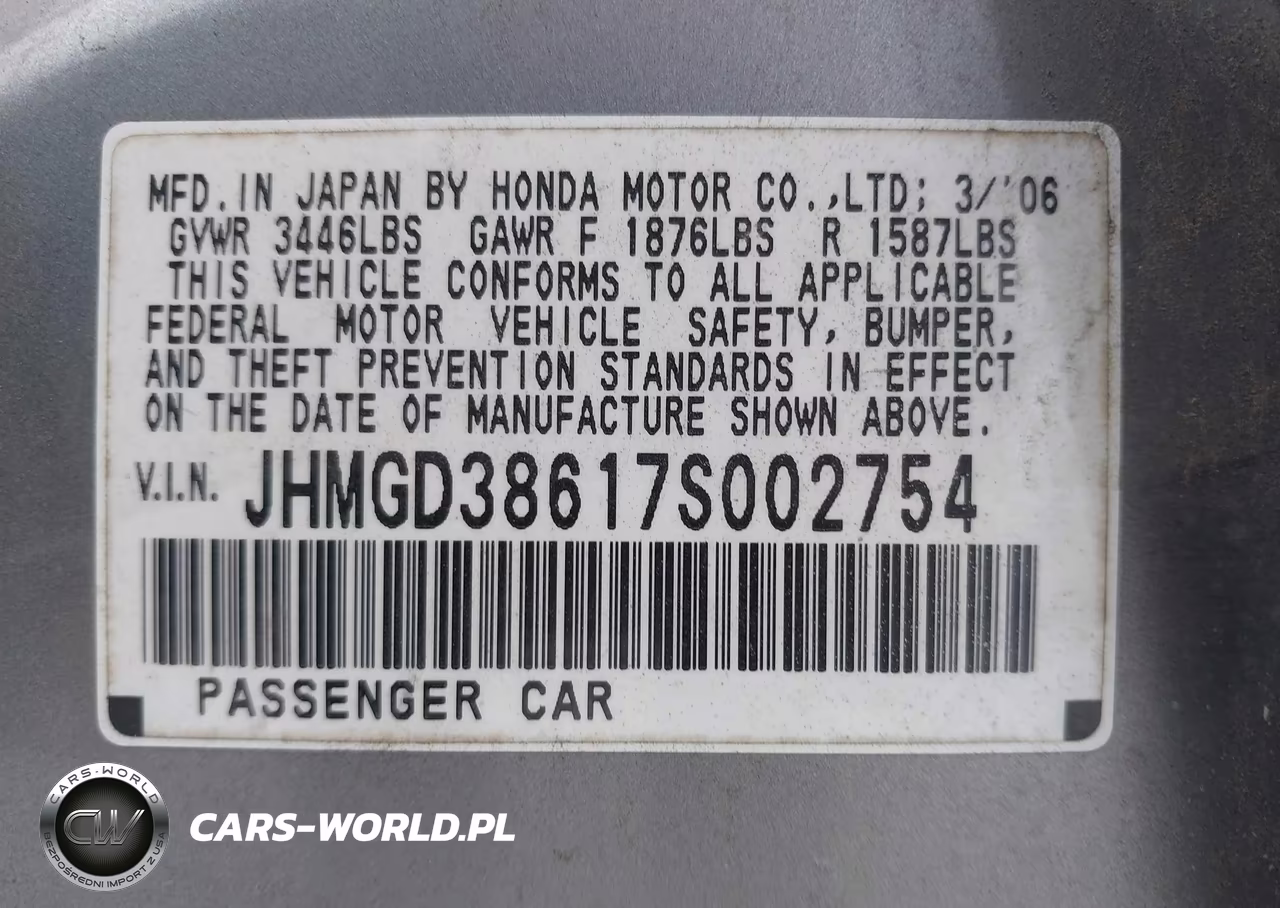 2007 Honda Fit Sport VIN:JHMGD38617S002754 - 9