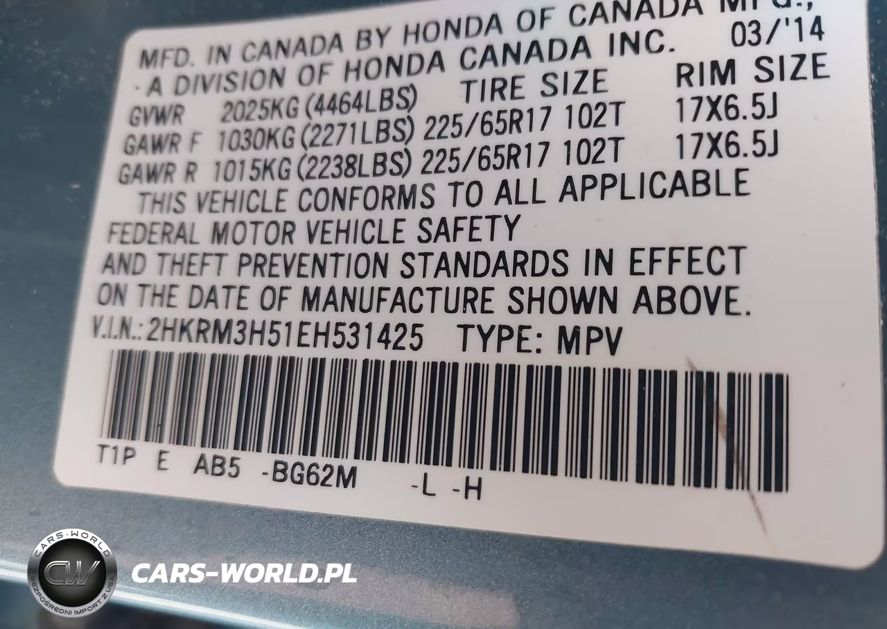 2014 Honda Cr-V Ex VIN:2HKRM3H51EH531425 - 9