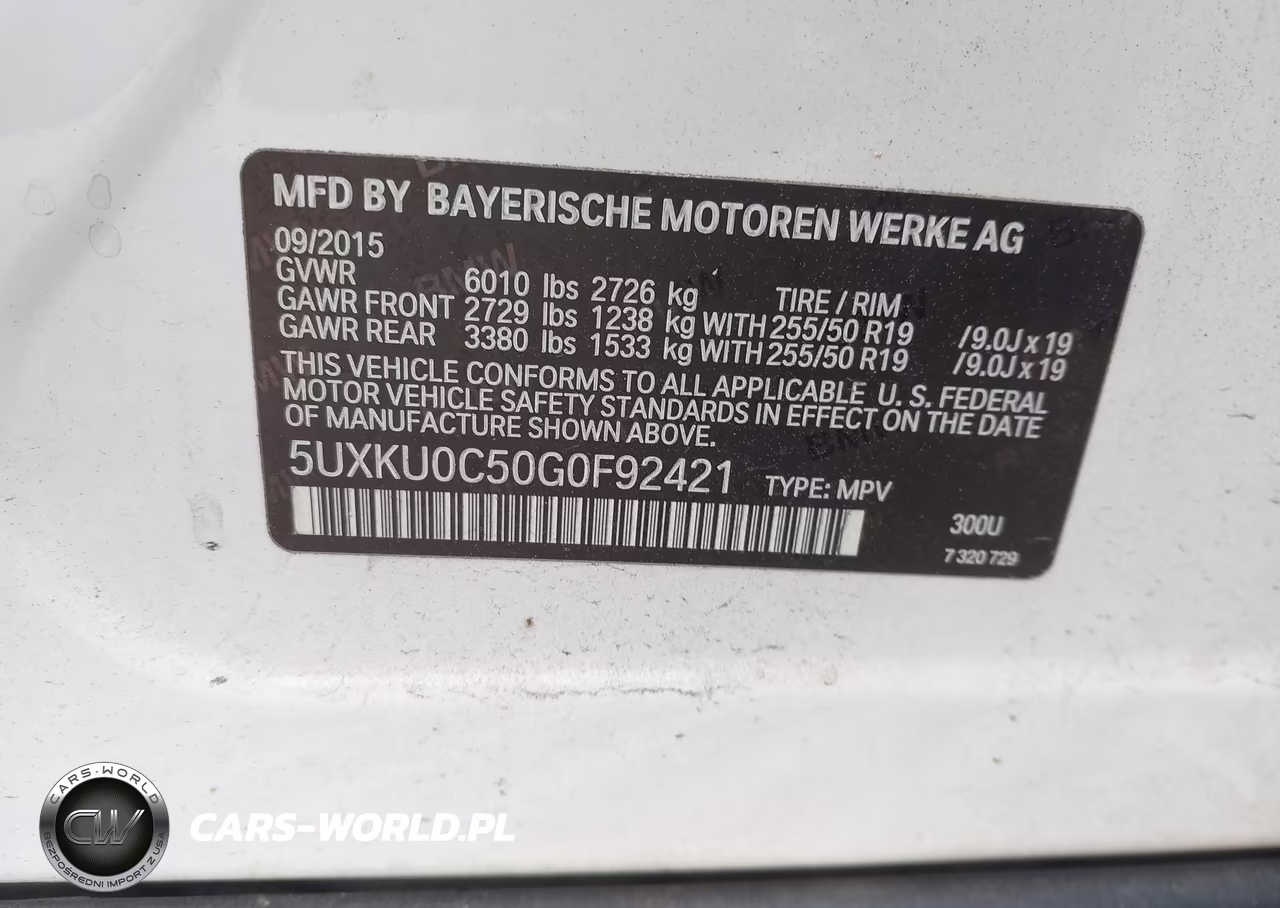 2016 BMW X6 Sdrive35I VIN:5UXKU0C50G0F92421 - 9