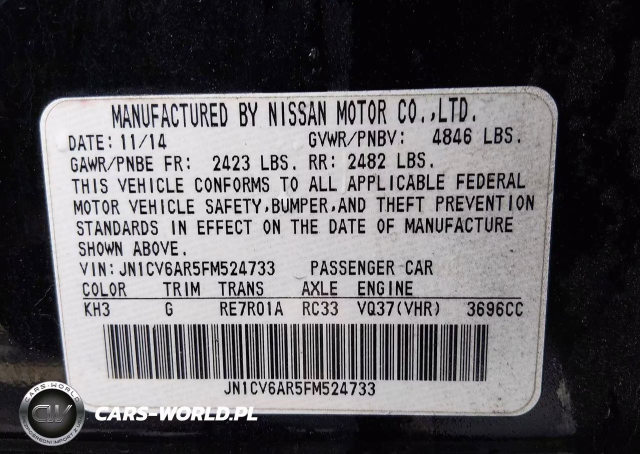 2015 Infiniti Q40 VIN:JN1CV6AR5FM524733 - 9