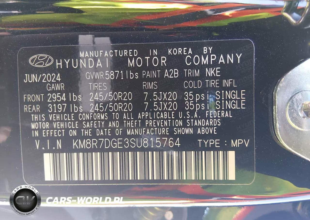 2025 Hyundai Palisade Calligraphy Night Edition VIN:KM8R7DGE3SU815764 - 9