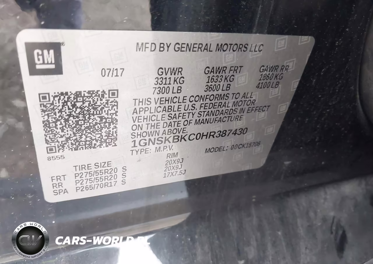 2017 Chevrolet Tahoe Lt VIN:1GNSKBKC0HR387430 - 9