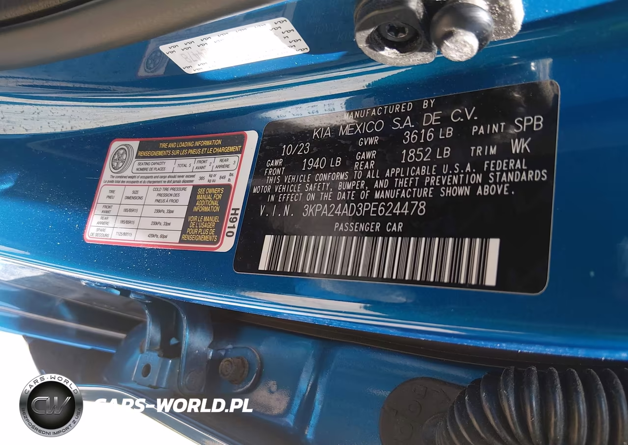 2023 Kia Rio S VIN:3KPA24AD3PE624478 - 9
