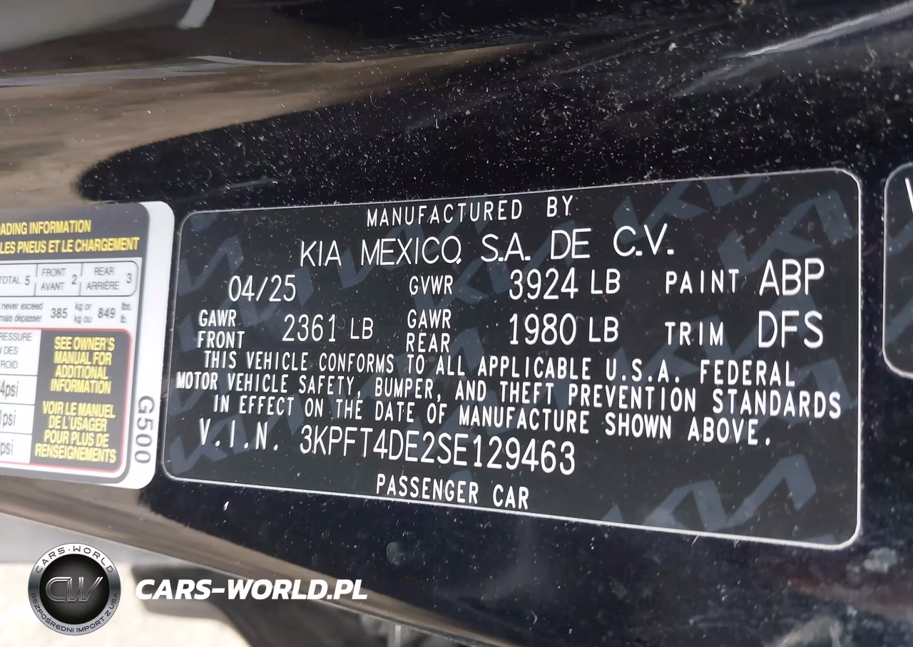 2025 Kia K4 Lxs VIN:3KPFT4DE2SE129463 - 9