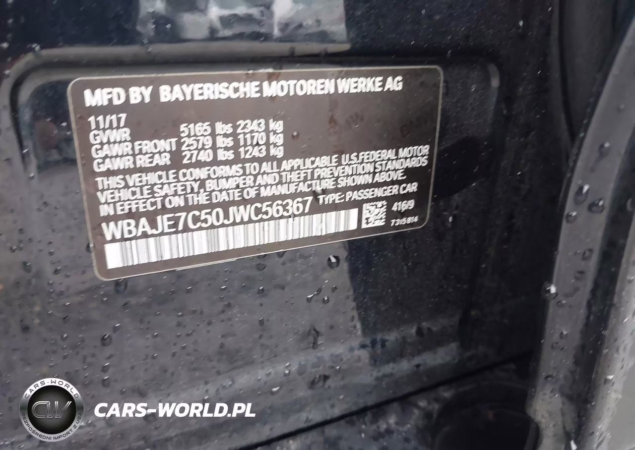2018 BMW 540I xDrive VIN:WBAJE7C50JWC56367 - 9