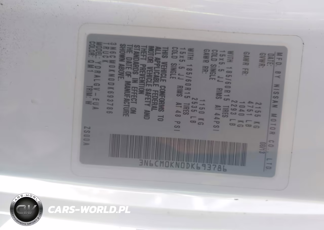 2013 Nissan Nv200 Sv VIN:3N6CM0KN0DK693786 - 9