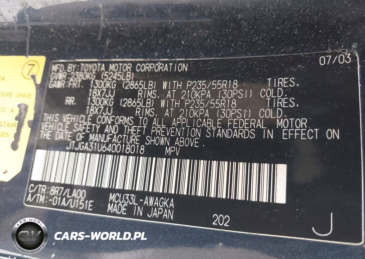 2004 Lexus Rx 330 VIN:JTJGA31U640018018 - 9