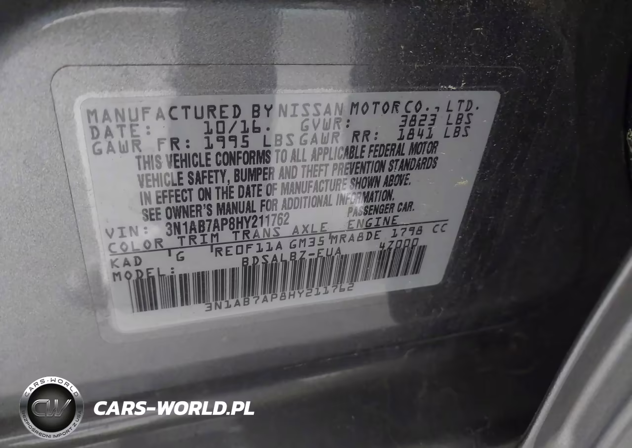 2017 Nissan Sentra S VIN:3N1AB7AP8HY211762 - 9