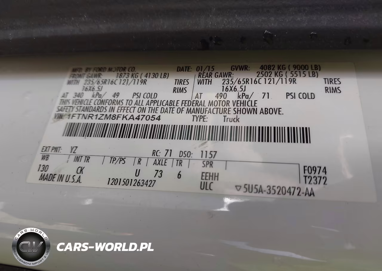 2015 Ford Transit-250 VIN:1FTNR1ZM8FKA47054 - 9